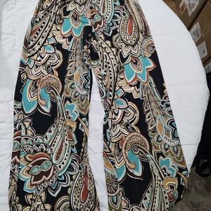 Melissa Paige Multicolor Paisley Wide-Leg Pants